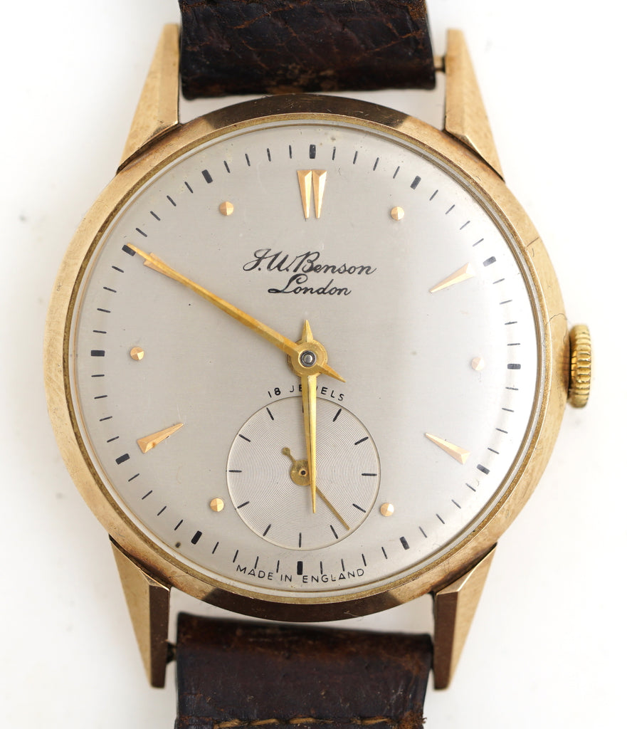 J W BENSON MADE IN ENGLAND HIGH GRADE 18J SOLID 9CT GOLD ENGLISH