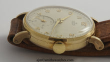 DELUXE SMITHS MADE IN ENGLAND SOLID 9CT GOLD GENTS WRISTWATCH WITH BOX PAPER MINT