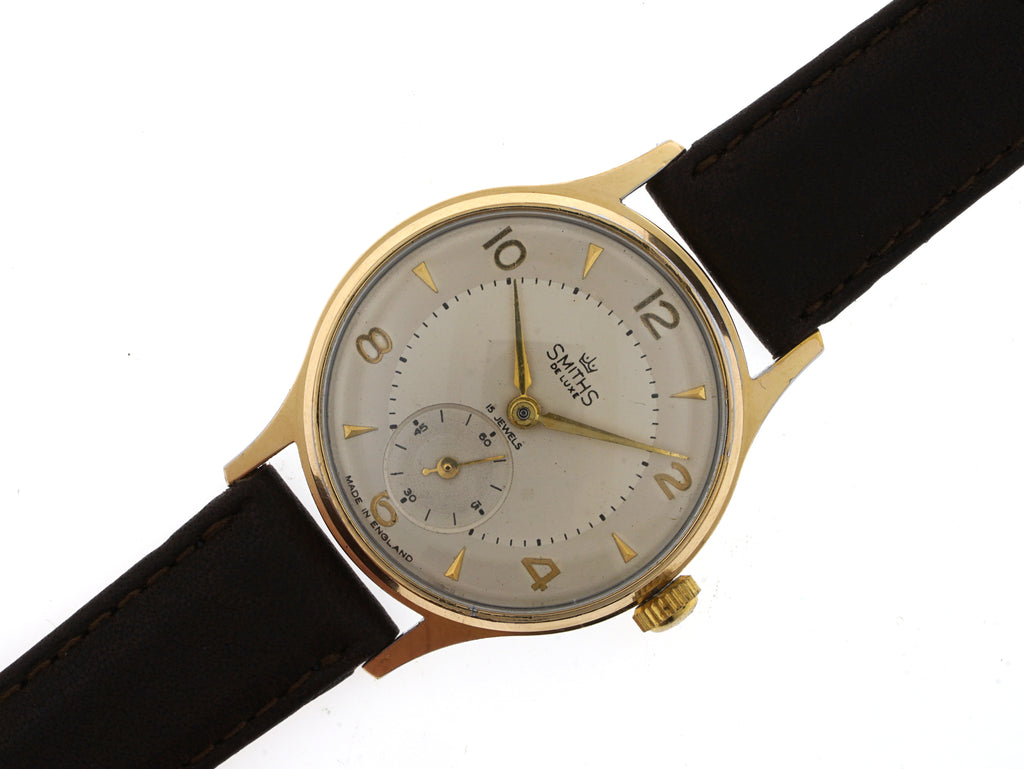 DELUXE SMITHS GENTS ENGLISH PATTERN GOLD PLATED MODEL A 417 C 1958
