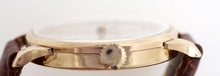 DELUXE SMITHS MADE IN ENGLAND LARGE SIZED 15 JEWEL 9CT GOLD WRISTWATCH C 1953