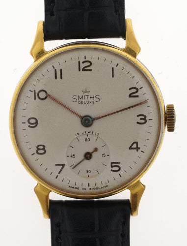 SMITHS EARLY HORN LUG WRISTWATCH A304 c1952 SERVICED MINGOLD GP CASE