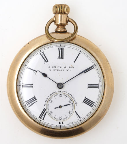 SMITHS EARLY S SMITH& SON 9 STRAND LONDON USA CASED OMEGA POCKET WATCH