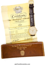 DELUXE MODEL A 501 1955 AUSTIN MOTOR COMPANY 9 CT GOLD ENGLISH WRISTWATCH BOXED PAPERS