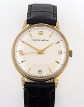 ASTRAL SMITHS MADE IN ENGLAND SOLID 9CT GOLD VINTAGE GENTS WRISTWATCH BRITISH RAIL BOXED