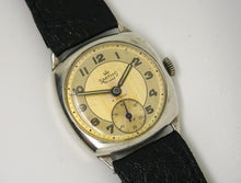 DELUXE SMITHS SILVER CUSHION CASE 1960'S ENGLISH ALCOA WRISTWATCH