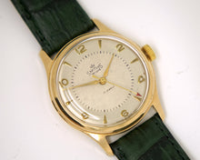 DELUXE SMITHS 17 JEWEL DENNISON AQUATITE CASED BRISTOL CARS 9CT GOLD WATCH