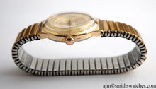 DELUXE SMITHS MADE IN ENGLAND 50'S GOLD PLATED FANCY CASED WRISTWATCH