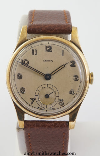 SMITHS EARLY 9CT GOLD WRISTWATCH HALLMARKED 1946/7 2
