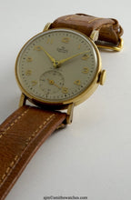 DELUXE SMITHS MADE IN ENGLAND SOLID 9CT GOLD GENTS WRISTWATCH WITH BOX PAPER MINT