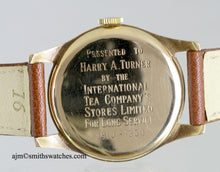 SMITHS EARLY 9CT GOLD WRISTWATCH HALLMARKED 1947/8