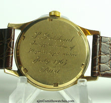 GARRARD SMITHS RETAILED FOR FORD PRESENTATION WATCH WITH SMITHS 18 JEWEL HIGHEST GRADE MANUAL MOVEMENT IN THE ORIGINAL FORD BOX WITH PAPERS