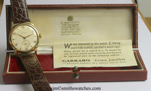 GARRARD SMITHS RETAILED FOR FORD PRESENTATION WATCH WITH SMITHS 18 JEWEL HIGHEST GRADE MANUAL MOVEMENT IN THE ORIGINAL FORD BOX WITH PAPERS