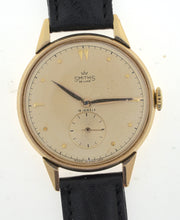 DELUXE MADE IN ENGLAND LARGE SIZED HIGH GRADE 18J SOLID 9CT GOLD ENGLISH WRISTWATCH 1961 ENGRAVED BOXED