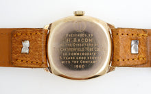 J W BENSON SMITHS 15J 9CT GOLD TI CUSHION PRESENTATION WATCH 1960