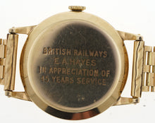 DELUXE SMITHS BRITISH RAIL 45 YEARS 9CT GOLD WRISTWATCH BOXES PAPER GOLD BRACELET