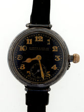 S SMITH & SONS SMITHS EARLY WW1 SILVER BORGEL OFFICERS TRENCH WATCH VERY ORIGINAL  WITH STRAP