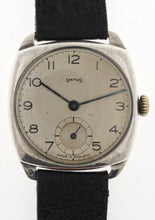 SMITHS EARLY MADE IN ENGLAND SILVER CUSHION CASED ICI PRESENTATION WATCH 1940'S 4