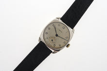 SMITHS EARLY MADE IN ENGLAND SILVER CUSHION CASED ICI PRESENTATION WATCH 1940'S 4