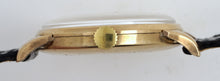 DELUXE SMITHS MADE IN ENGLAND LARGE SIZED  15 JEWEL 9CT GOLD WRISTWATCH C 1953  WITH BOX