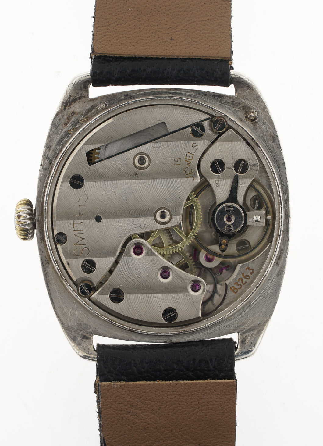 SMITHS EARLY MADE IN ENGLAND SILVER CUSHION CASED ICI PRESENTATION