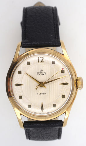 DELUXE SMITHS BRISTOL AVIATION 9CT SCREW BACK DENNISON 9CT GOLD WATCH 1956 SERVICED